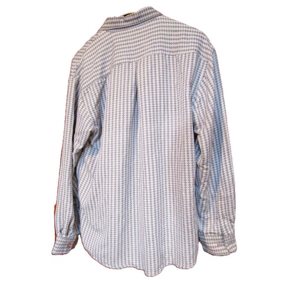 Urban Works Men's Button-Down Shirt Gray with Black Diamonds Pocket Size Large - Picture 4 of 8